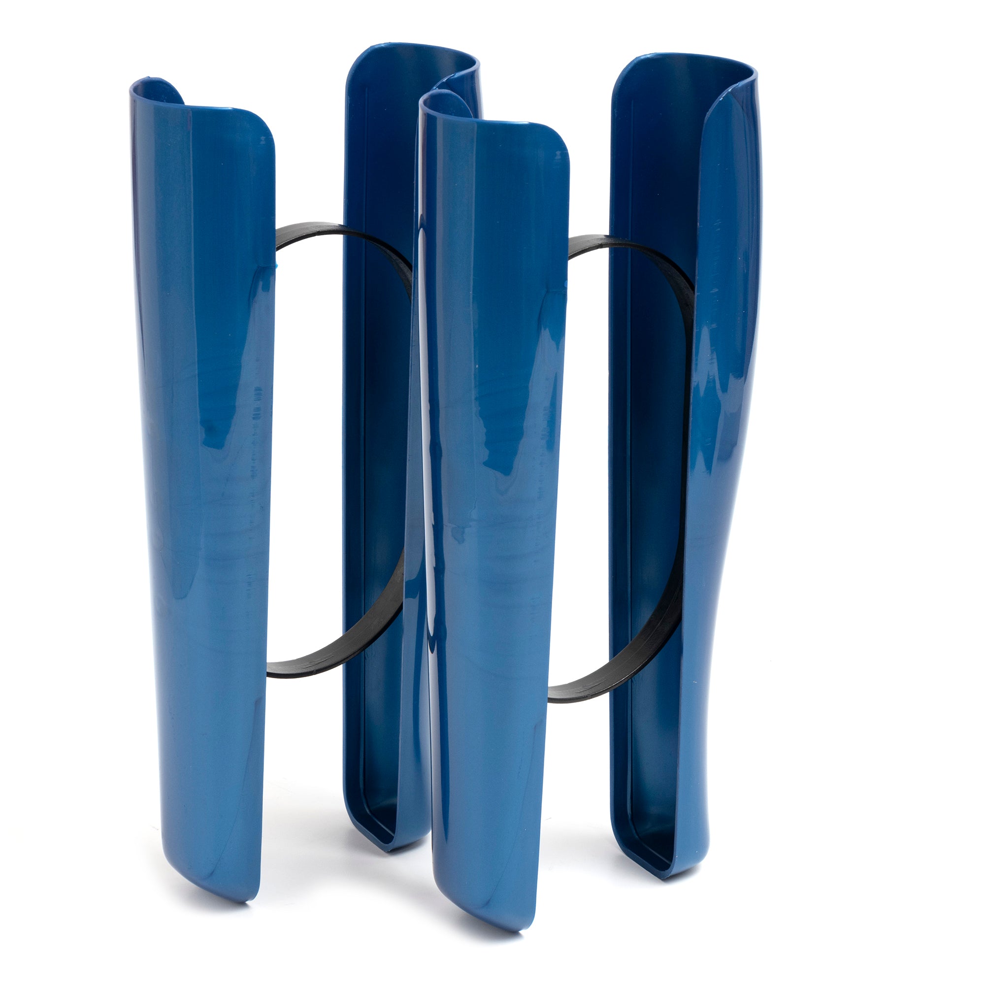 Plastic pull-on boot with spring ring