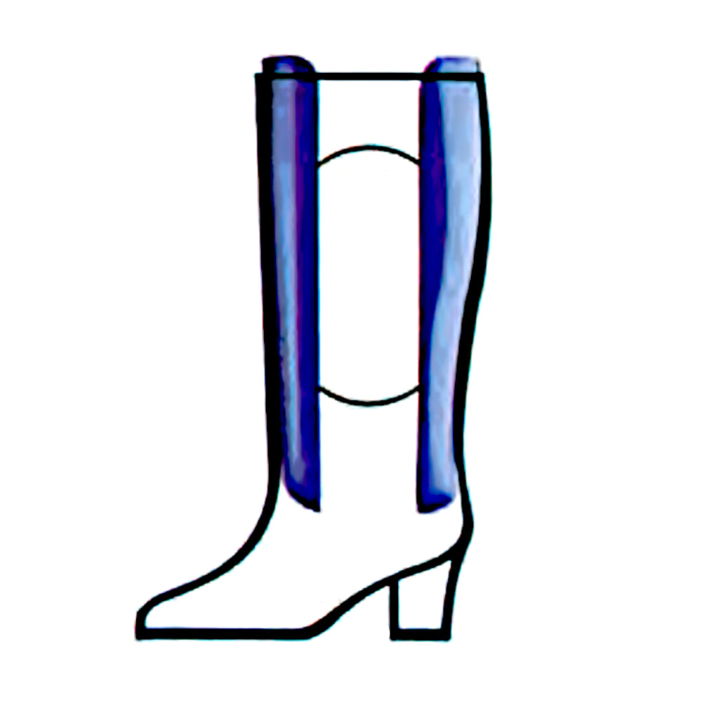 Plastic pull-on boot with spring ring