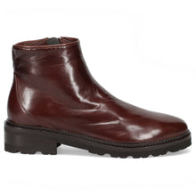 Lorenzo Masiero ankle boot in oak brown nappa leather with fur lining