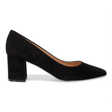 Sangiorgio black suede decolleté with medium heel