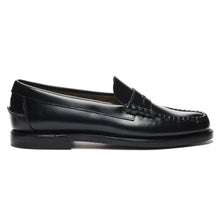 Women's Sebago Classic Dan black leather moccasin