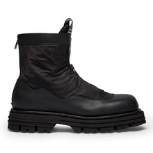 Barracuda men's amphibious shoe in black leather and fabric