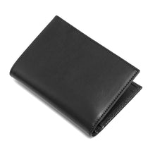 Vertical book wallet Dnero in soft black leather