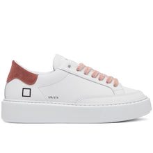 Women's sneaker D.A.T.E. Sfera Stripe white and blush with velour laces