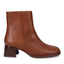 Hispanitas leather ankle boot in tan with a comfortable heel