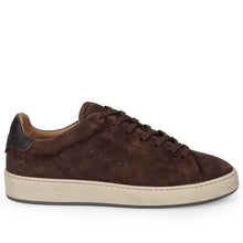 Men's Hogan H672 sneakers in brown suede with perforated H