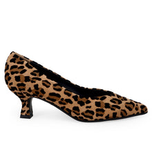 Sangiorgio suede leopard print décolleté with comfortable heel