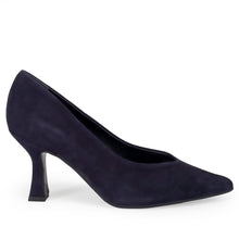 Sangiorgio suede blue décolleté with medium heel