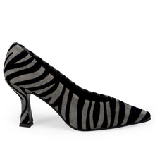 Sangiorgio suede zebra print décolleté with medium heel