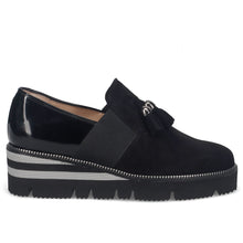 Slip on with tassels, suede, black