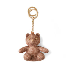 Borbonese teddy bear keychain in pink mauve OP nylon