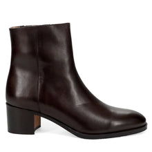 Women's ankle boot Calpierre in soft brown leather with comfortable heel