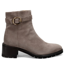 Women's Calpierre DT466 ankle boot in gray suede leather with comfortable heel