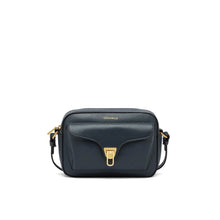 Coccinelle Beat Soft Small midnight blue leather crossbody camera bag
