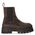 COPENHAGEN: Copenhagen Studios CPH686 Chelsea boot in chocolate suede with croco print
