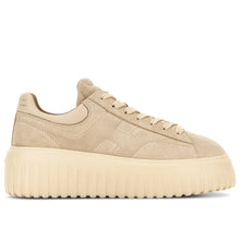 Women's Hogan H-Stripes sneakers in beige suede leather