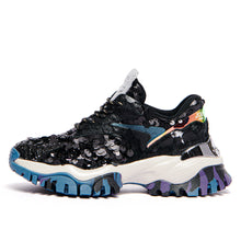 Women's Joia Paris Jolt blue and black sneaker with sequins