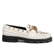Mansion stud loafer white