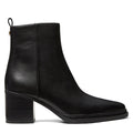 MICHAEL KORS: Women's MICHAEL KORS Lex ankle bootie in black leather with comfortable heel