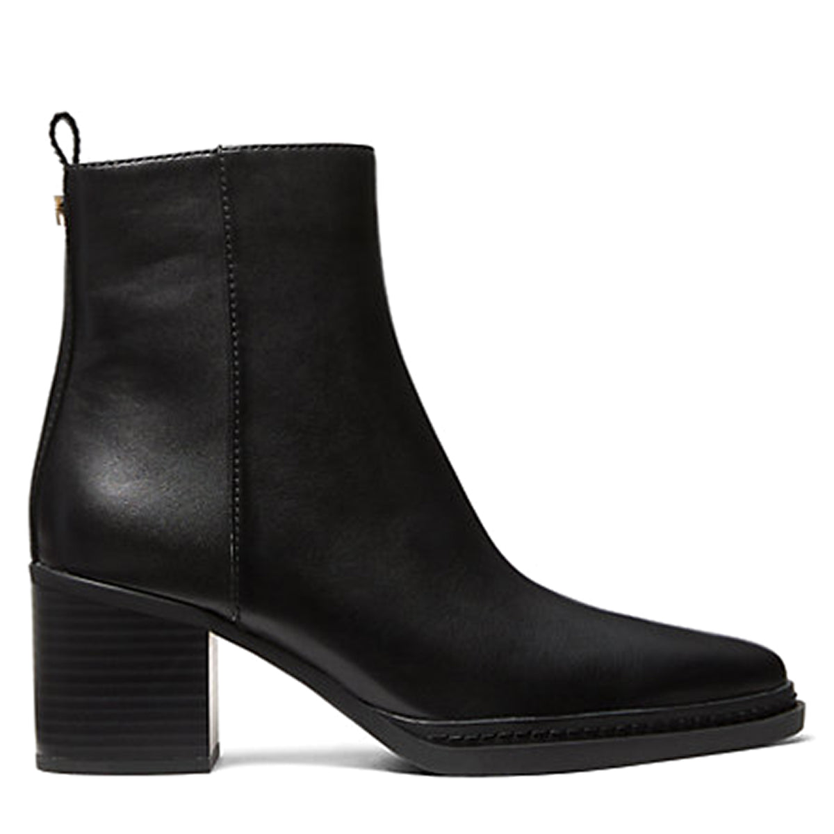 MICHAEL KORS: Women's MICHAEL KORS Lex ankle bootie in black leather with comfortable heel