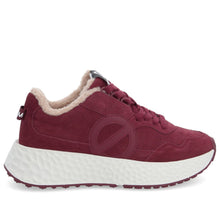 No Name Carter Jogger women's sneakers in burgundy suede with teddy lining