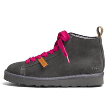 P001 faux fur anthracite-fuchsia