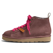 P001 women's brownrose-fuchsia faux fur