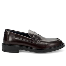 Dark brown penny loafer