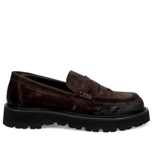 Dark brown penny loafer
