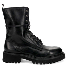 Black combat lace-up boot