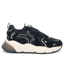 W6YZ Sarah-W. women's sneaker in black suede and fabric