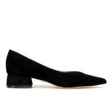 4cm heel shoe in black suede