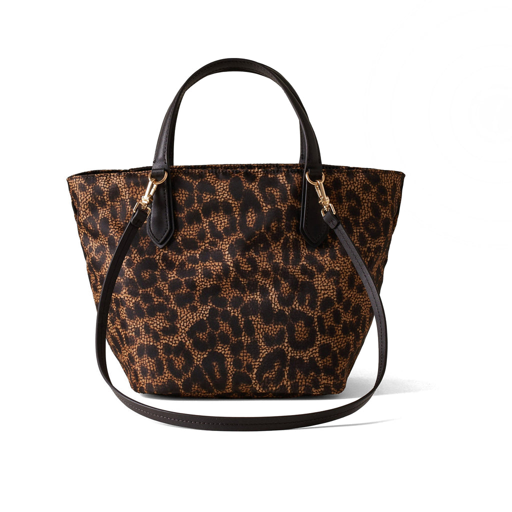 BORBONESE: Escape small shopping bag in technical fabric with animal print