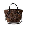 BORBONESE: Escape small shopping bag in technical fabric with animal print