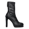 CHANTAL: Women's stretch bootie with black ponyhair inserts, high heel and platform