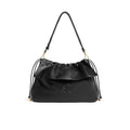 COCCINELLE: Medium Lia bag in soft black leather with drawstring closure