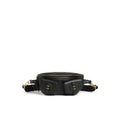 COCCINELLE: Small women's belt bag Mavery Pocket in black hammered leather