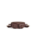 COCCINELLE: Small women's Mavery Pocket belt bag in burgundy hammered leather