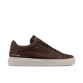 Crime London: Superlight men's slip-on sneakers in water-repellent brown suede