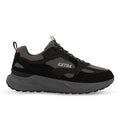 EXTR4: Kaizen men's sneaker in water-repellent technical fabric and black suede