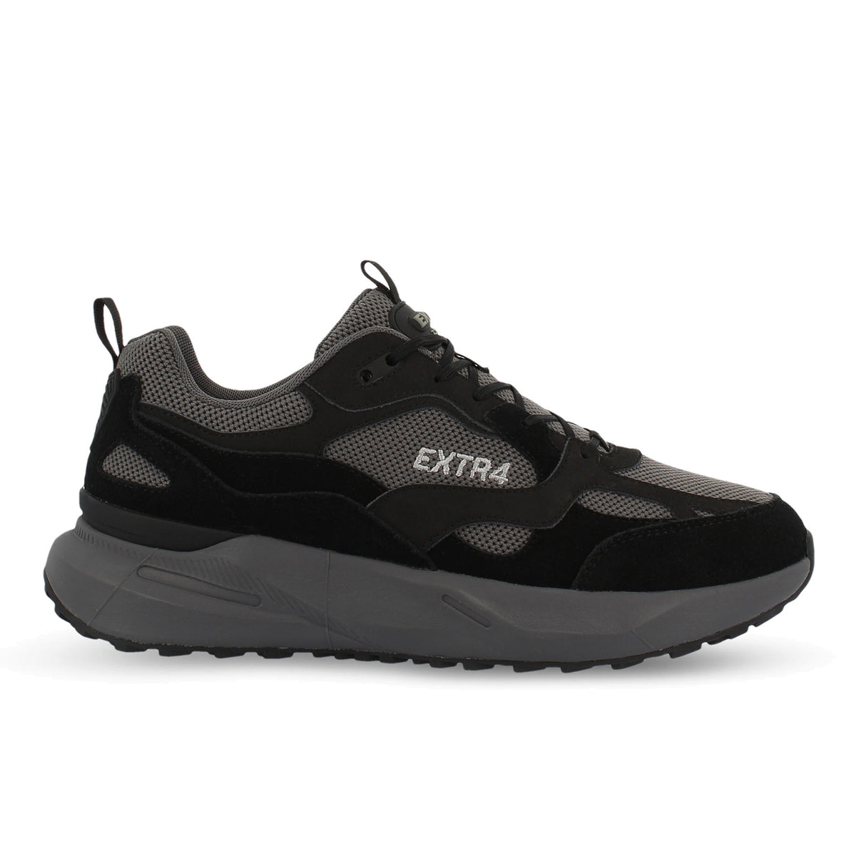 EXTR4: Kaizen men's sneaker in water-repellent technical fabric and black suede