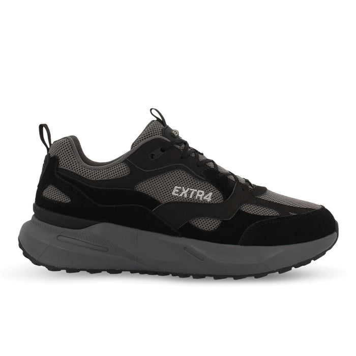 EXTR4: Kaizen men's sneaker in water-repellent technical fabric and black suede