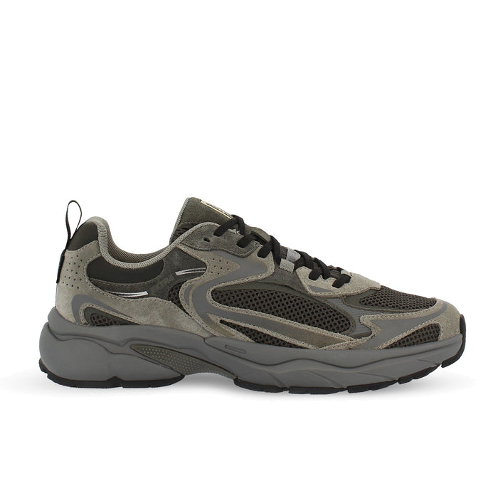 EXTR4: Men's Kin Gtx sneaker in technical fabric and grey suede with GORE-TEX® membrane