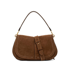 Helena Round Large Suede Cognac