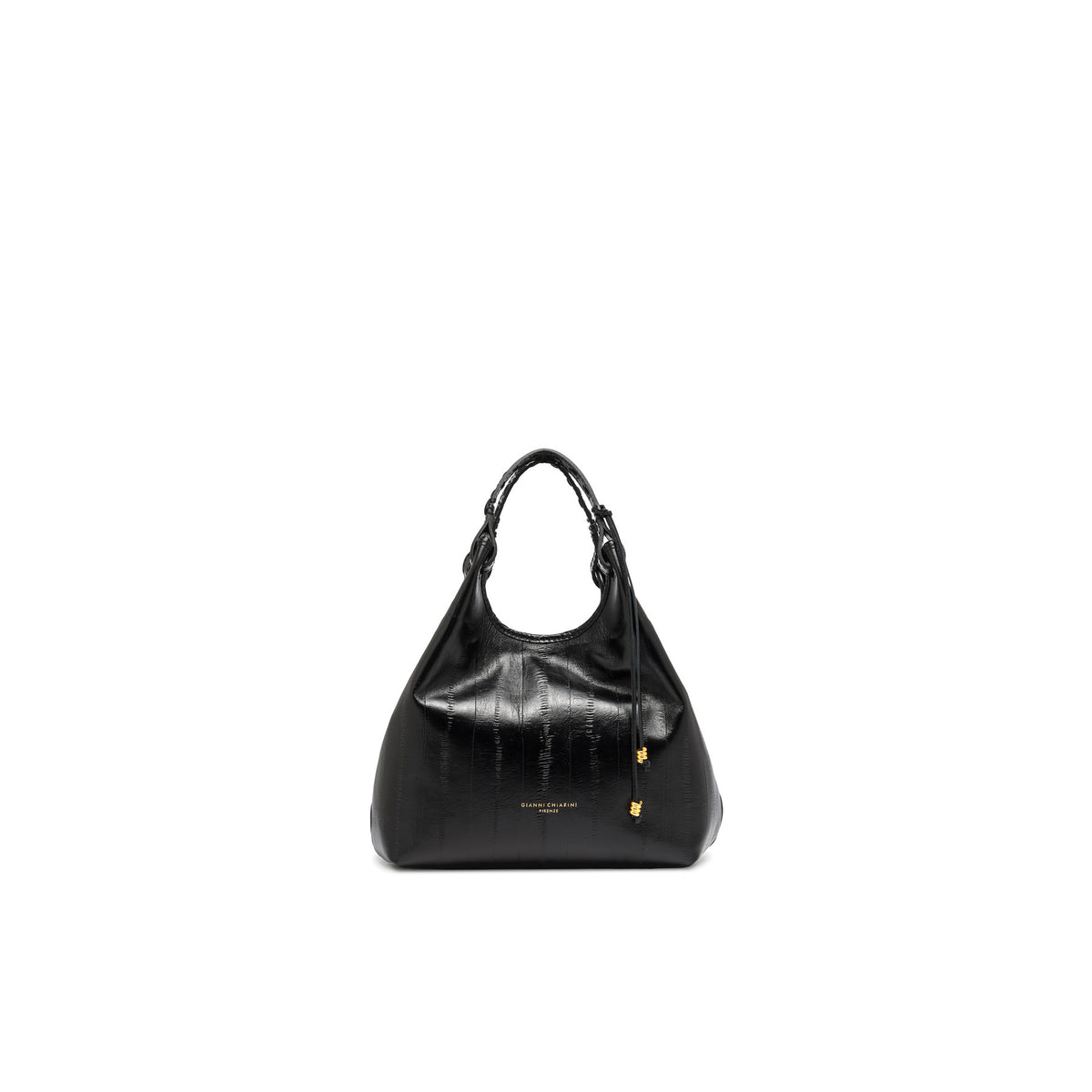 Gianni Chiarini: Dua medium women's bag in black eel print leather