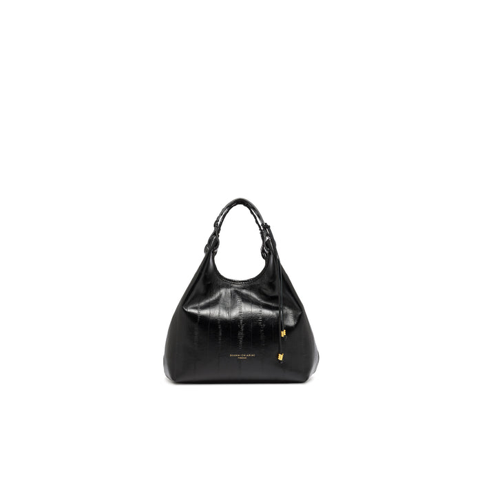 Gianni Chiarini: Dua medium women's bag in black eel print leather