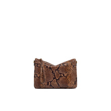Nora pouch python print leather cuoio