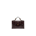 Gianni Chiarini: Small Vicky bag in bordeaux eel-print leather