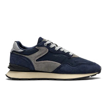 City dark blue suede and nylon
