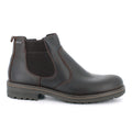 IGI&CO: Men's ankle boots in dark brown leather with GORE-TEX® lining, zip and elastic insert